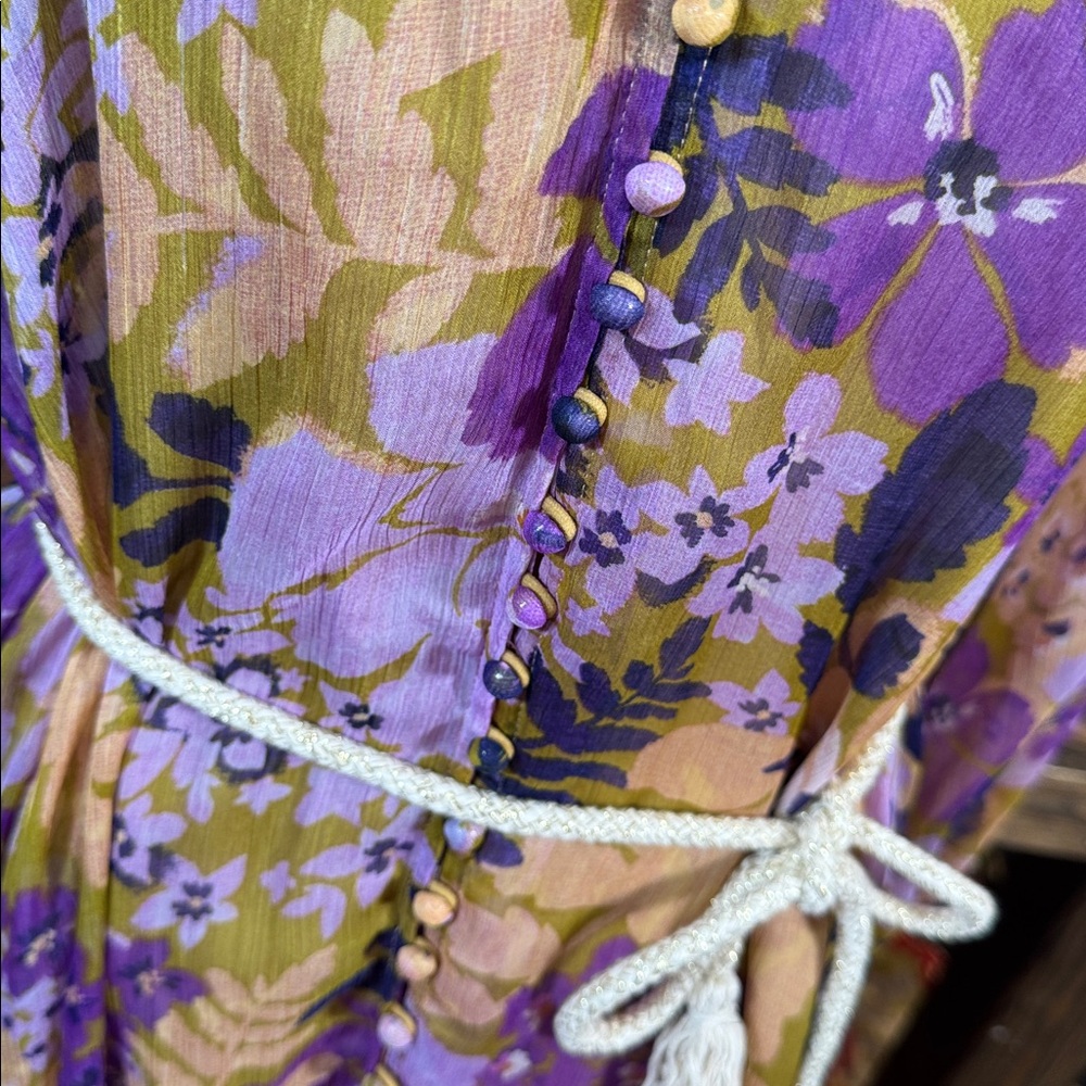 Vici Purple Floral Long Sleeve Dress - Picture 3 of 9